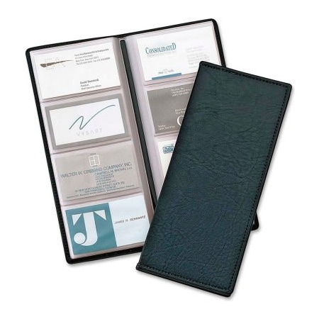 Cardinal Brands Cardinal Sewn Vinyl 96 Card File, Black 34422